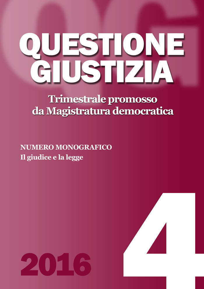 NUMERO MONOGRAFICO|Il giudice e la legge