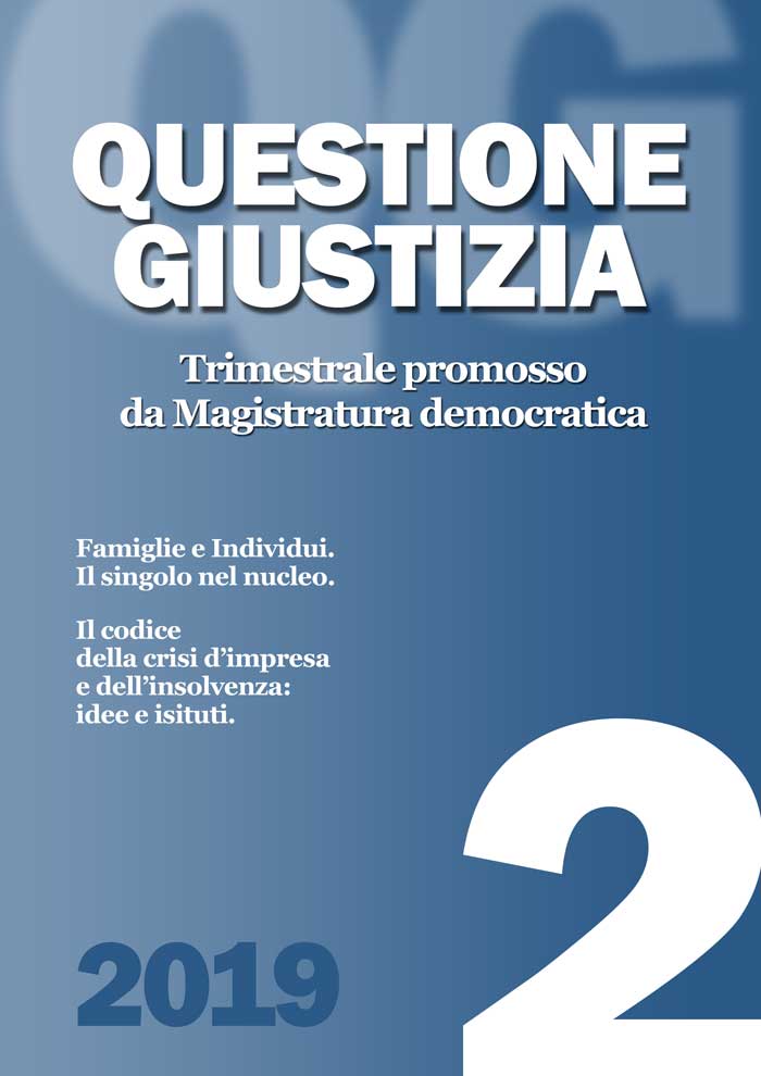 Famiglie e Individui. Il singolo nel nucleo<br /><br />Il codice della crisi d’impresa e dell’insolvenza: idee e istituti