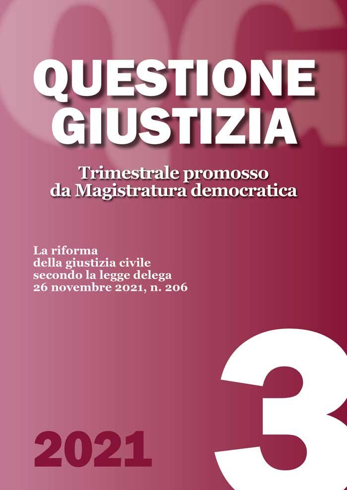 La riforma della giustizia civile secondo la legge delega 26 novembre 2021, n. 206